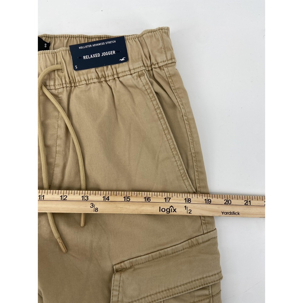 Hollister Pants Mens Small Tan Relaxed Jogger Advanced Stretch Cargo Casual - Picture 6 of 11